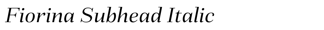 Fiorina Subhead Italic